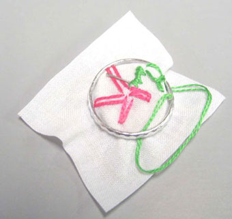 Dollhouse Miniature Started Embroidery